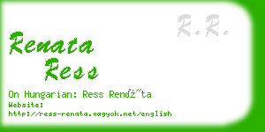 renata ress business card